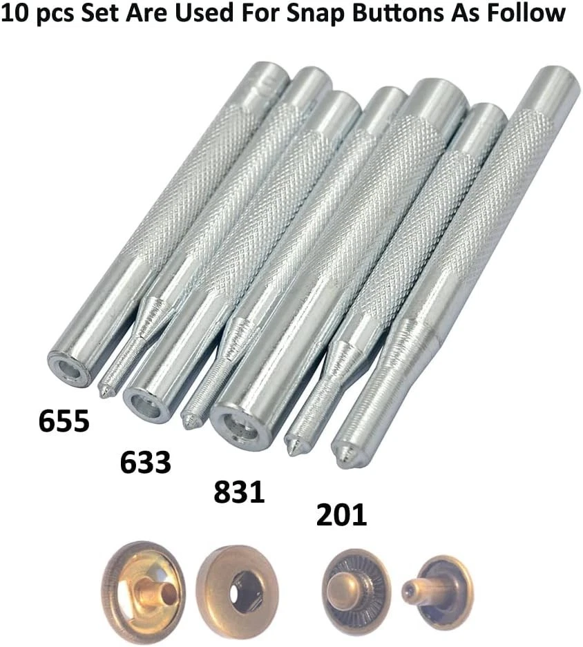 Metal Snap Fastener Setter Kit - Perfect for Leather & Fabric Crafting - Image 4 of 4