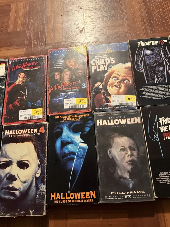 Friday the 13th Halloween Childs Play  Nightmare On Elm Horror Vhs Lot Read Des Foto 3 de 4