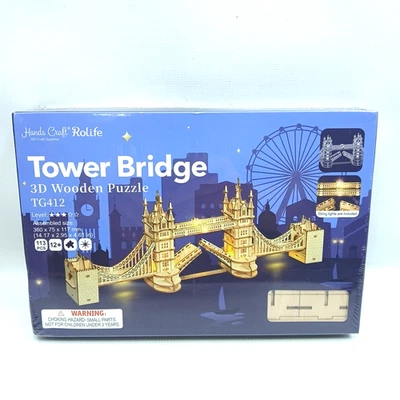 Rolife Wooden Model Kit Tower Bridge With Lights (TG412) - Image 1 of 4