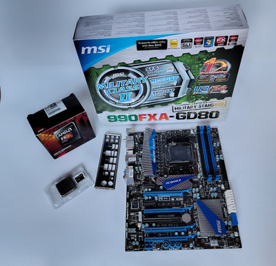 MSI 990FXA-GD80 Mainboard ATX mit AMD FX-8350 8-Core CPU 4.0 GHz AM3+, DDR3