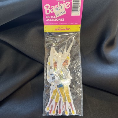 Vintage NEW!  1991 Barbie Bicycle Bike Accessories - Set Of 2 Streamers