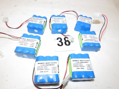 Lot of (7) 7.2V Coomunication Batteries NiMH 2000mAh