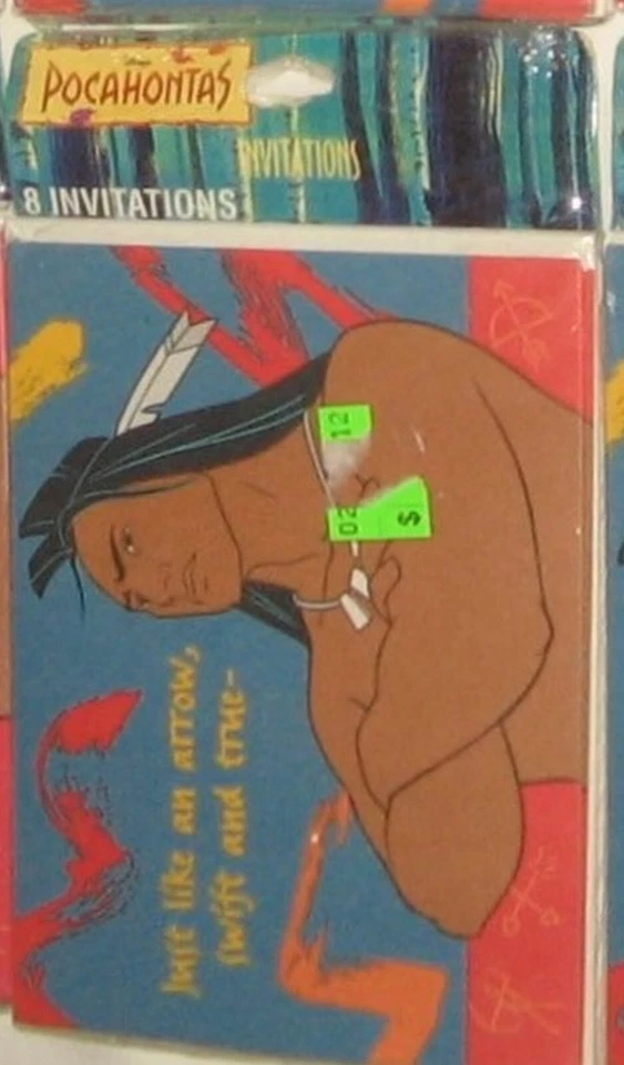 8 paquetes 8 tarjetas Pocahontas Inventions Disney Hallmark Party Express 64 en total Foto 2 de 4