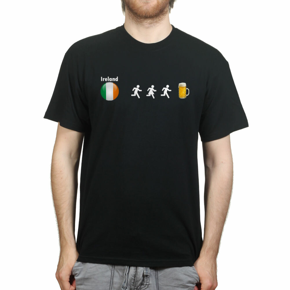 Running Ireland Beer Stout Paddy's St. Patrick's Day T-shirt R57