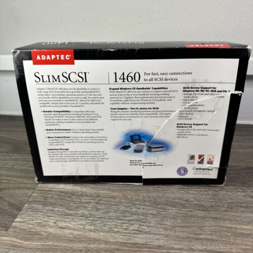 Adaptec SlimSCSI 1460 PCMCIA To Fast SCSI PC Card Kit APA-1460D 1807600 - Picture 4 of 7