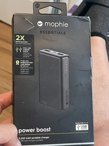 mophie Power Boost Universal 5200mAh Portable Power Charger Dual Charge Ports
