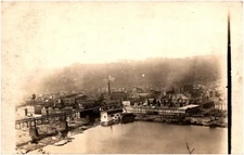 10th St Bridge Over Beaver River New Brighton Pennsylvania 1910s RPPC Postcard