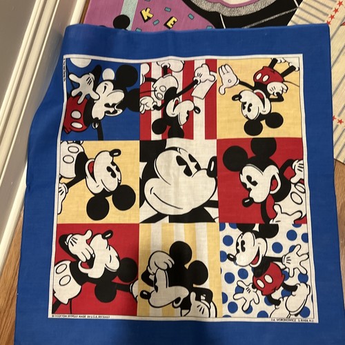 Vintage Walt Disney Mickey Mouse J.A. Woronowicz Handkerchief Scarf Bandana Lot - Picture 4 of 6