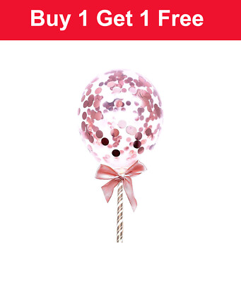 1 Stück x Konfetti Tortenaufleger Luftballon Mini Rosegold Geburtstag Hochzeitstag