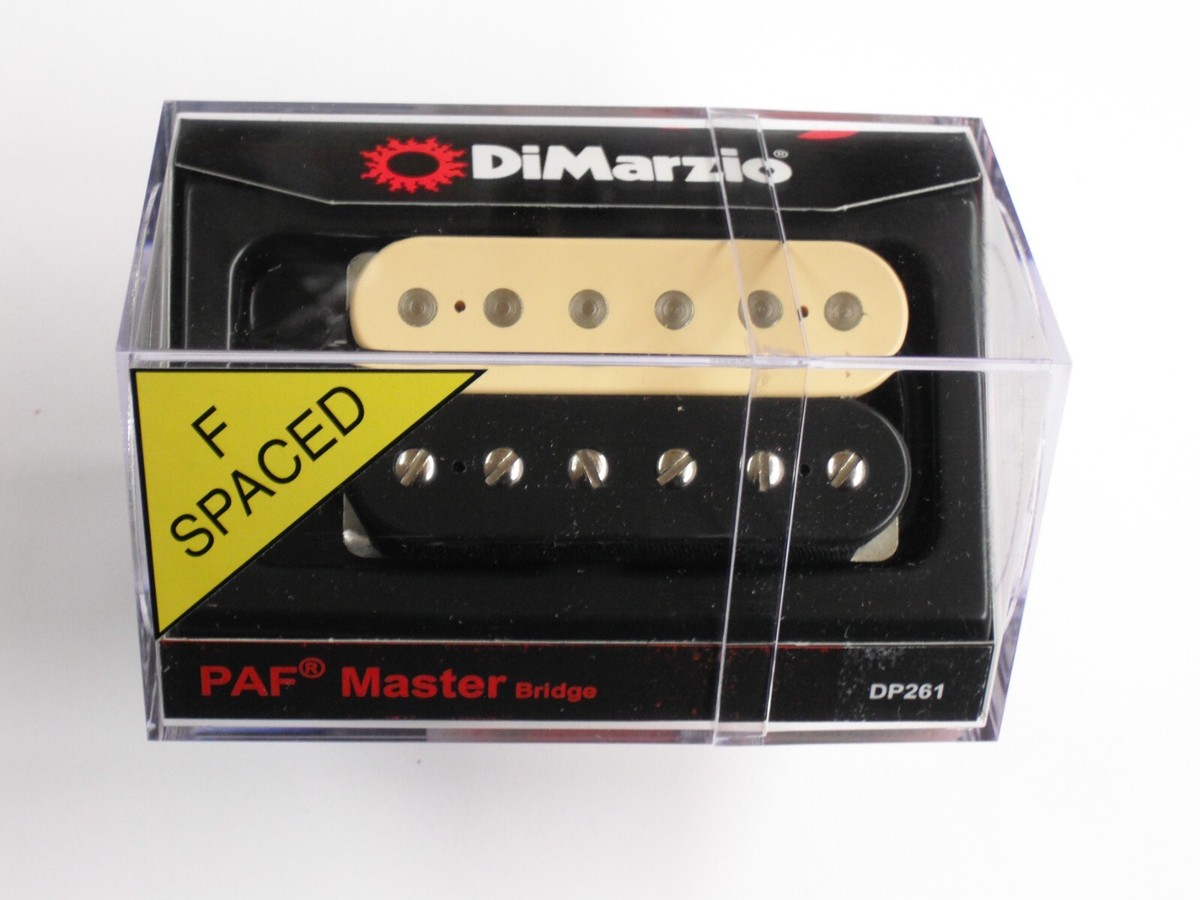 DiMarzio F-Spaced PAF Master Bridge Black/Creme W/Chrome Poles DP 