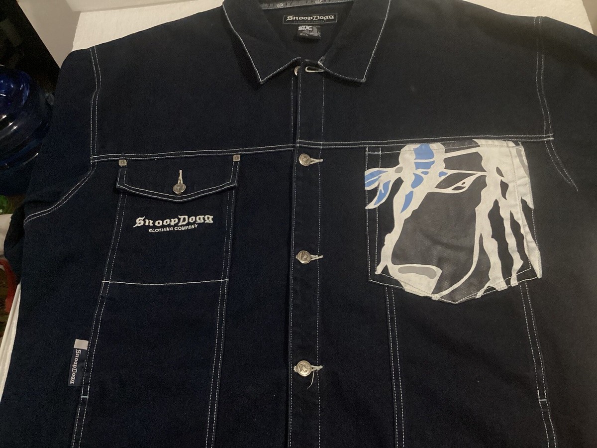 SNOOP DOGG CLOTHING COMPANY BLUE DENIMS JACKET 3XL RARE 90'S SNOOP DOGG CLOTHING COMPANY BLUE DENIMS JACKET 3XL RARE 90'S