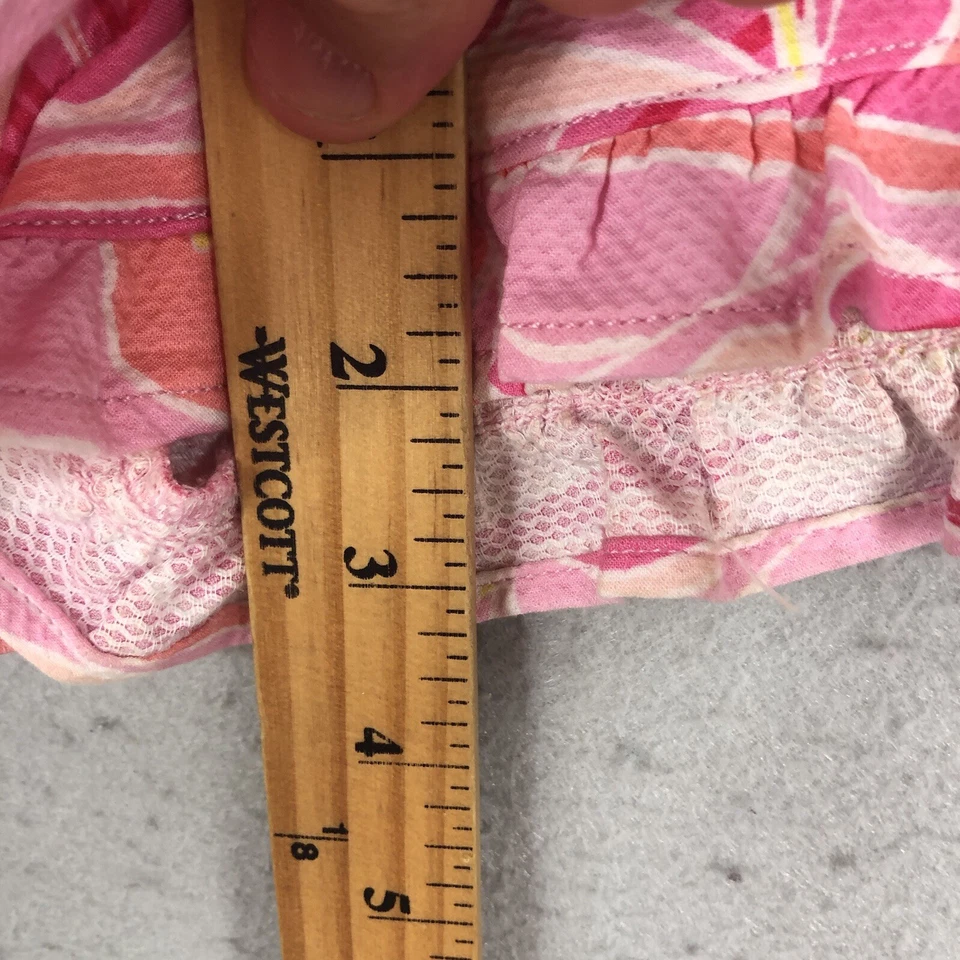 Janie And Jack Shorts Girls 7 Pink Floral Peony Ruffle Beach Feminine Bright - Image 4 of 4