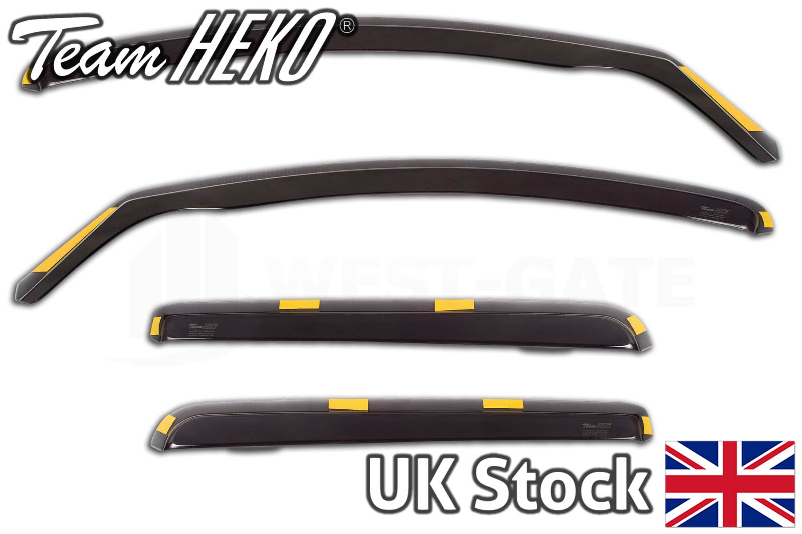 HEKO wind deflectors FULL 4piece set fits DACIA SANDERO/STEPWAY 2013