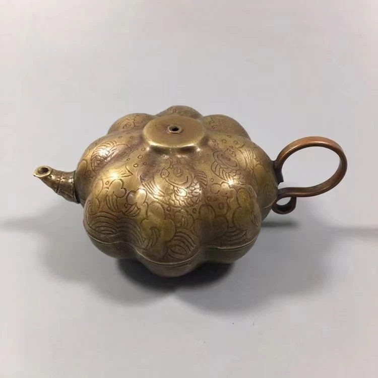 Adornos decorativos de artículos de estudio de bronce en relieve de piedra de tinta de 9,5 cm Foto 3 de 4