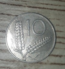 MONETA 10 LIRE 1977 SPIGA SPIGHE DI GRANO REPUBBLICA ITALIANA CIRCOLATA