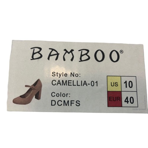 NWT BAMBOO Camellia Style Mary Jane Pump Heels in Camel Tan Suede Women's SZ 10 - Picture 8 of 11