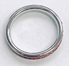QVC Steel by Design Crystal Birthstone Eternity Band Ring Ruby July Size 5 — photo 5