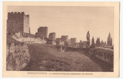 Old postcard TURKEY CONSTANTINOPLE The Great Earth Wall of Byzantium
