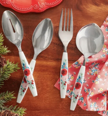 The Pioneer Woman Wishful Winter Hostess Set 4 Pcs Dinnerware Gift Present