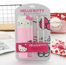 Hello Kitty Toothbrush  Cup Storage Case 3 pc set