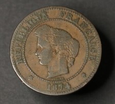 France 1874 K 5 Centimes - Rare Mint