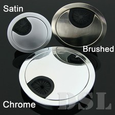 50mm/60mm/80mm Computer Metal Grommet Desk Table Cable Tidy Outlet Wire Cover UK