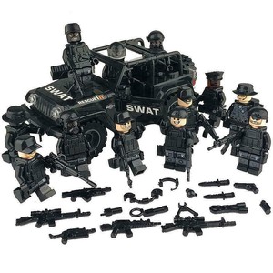Lego SWAT Custom Minifigures with JEEP 