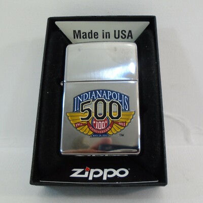 2011 Indianapolis 500 ZIPPO Lighter Chrome Event 100th Anniversary  IMS