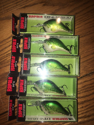 Lot De 4 Leurres Rapala (2 DT-6 Neufs, 1 DT-10, 1 OGS-6) - Crankbaits Multicolores