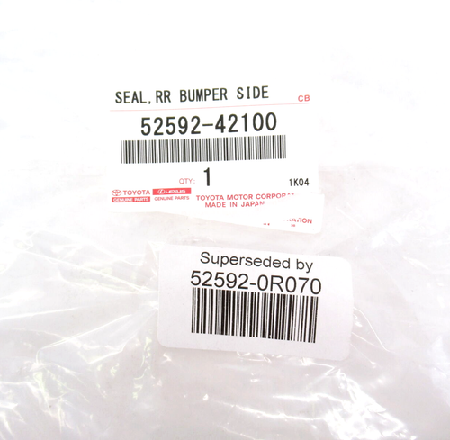 Genuine OEM Toyota 52592-0R070 Driver LH Rear Bumper Side Seal 2019 ...