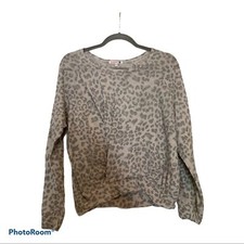 Sundry long sleeve Leopard Animal print twist Long Sleeve Top Size Small