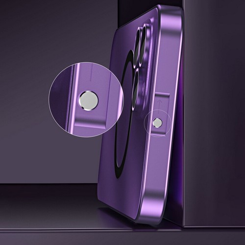 Custodia Magsafe magnetica in lega di alluminio per iPhone 16 15 14 Pro Max Plus 13 cover - Foto 6 di 26