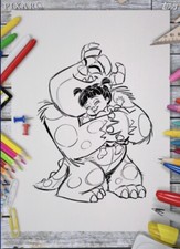 [DIGITAL CARD] Topps Disney Sulley & Boo New Beginnings 23 Animators Line Art