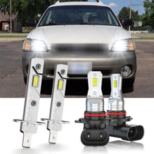 For Subaru Outback 2000-2004 Hi/Low Beam H1+9005 LED Headlight Kit Light Bulbs