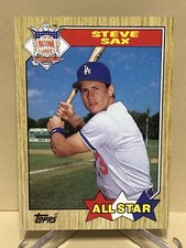 Steve Sax 1987 Topps Baseball All Star Card #596 - Los Angeles Dodgers