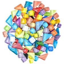1 Set Glass Mosaic Tiles Flat Glass Marbles Mosaic Supplies Mosaic Glass Marbles