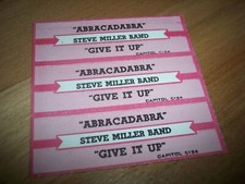3 Steve Miller Abracadabra / Give It Up Jukebox Title Strips