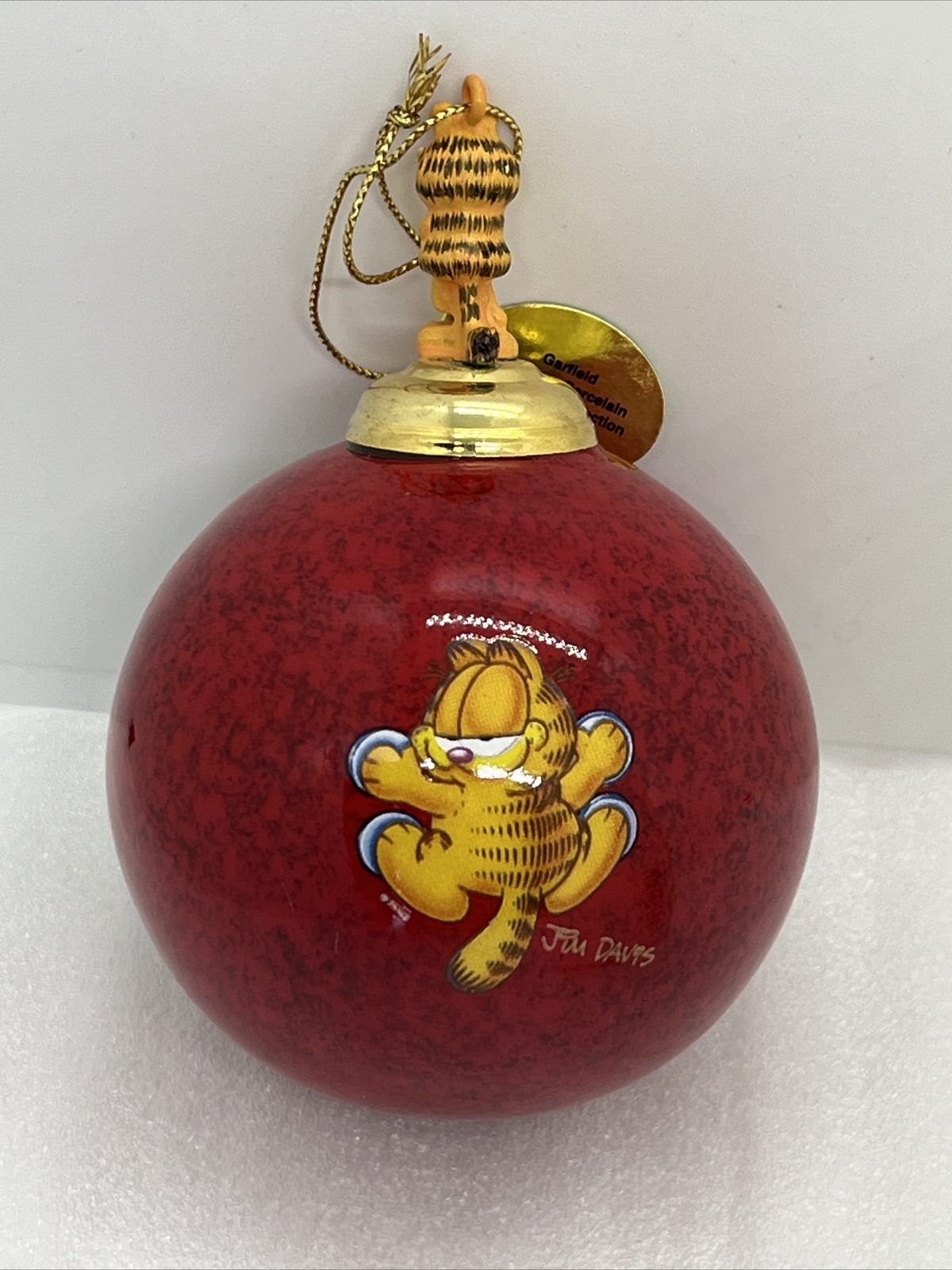 1999 Bradford Exchange Pair Of Garfield Ornaments I Don’t Do Mornings W/tags - Picture 6 of 11