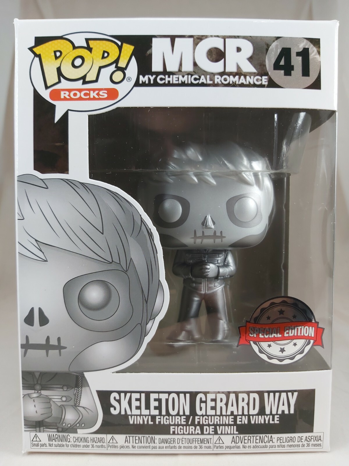 En Oferta Rocks Funko Pop - Skeleton Gerard Way (Platinum) - My Chemical Romance - No. 41