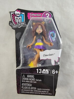 Monster High Mega Bloks Ghouls Skullection Series 3 Clawdeen Mini 3'' Doll Figure