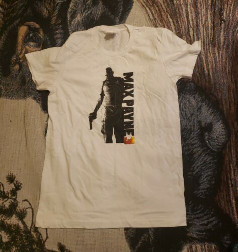 vintage 2012 Rockstar Games Max Payne 3 Promo T-Shirt Womens L Video Game  - Picture 1 of 8