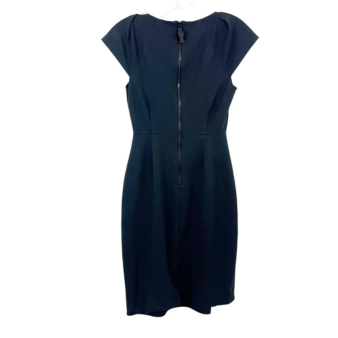 Abito tubino Kate Spade nero ponte manica cappuccio business carriera ufficio taglia 0