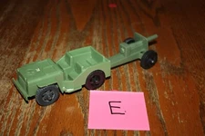 Vintage Timmee/Processed Plastic Army Jeep and Howitzer E - Marx, MPC