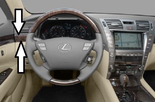 07-09 Lexus ES350 XV40 Left Dash Dashboard Lower Panel Trim w/ Switch Gray OEM