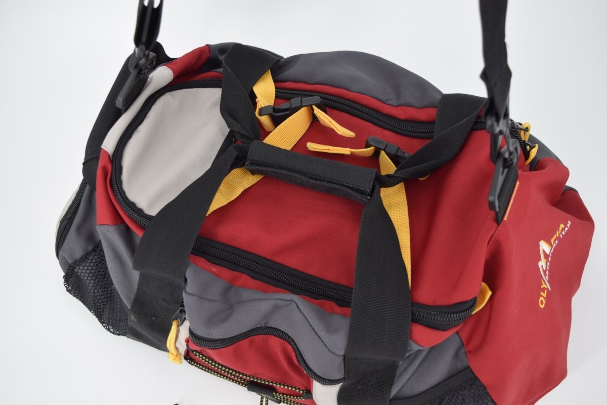 Olympia Casual Gear Travel Bag Red Black Adventure Team Duffel