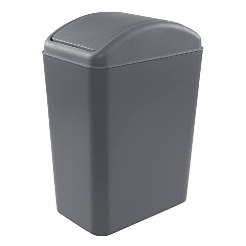 1er Pack 4,5 Gallonen Kunststoff Schwingdeckel Küche Mülleimer Schwingdeckel Mülleimer Grau - Bild 1 von 7