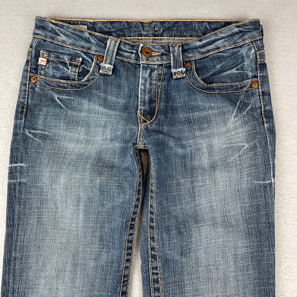 Vintage Big Star Jeans Womens 27 Blue Casey Bootcut Hipsters Made in USA Y2K - Image 3 of 4