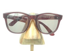 Vintage London Fog LFSW 01 31 Burgundy Horn-Rimmed Square Sunglasses FRAMES ONLY