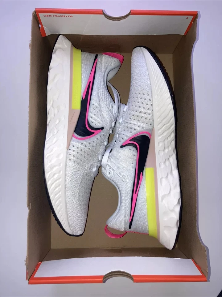 UK 12 EU 47.5 US 13 ~ Nike React Infinity Run Flyknit 2 Rawdacious ~ DJ5395-100  - Image 2 of 4