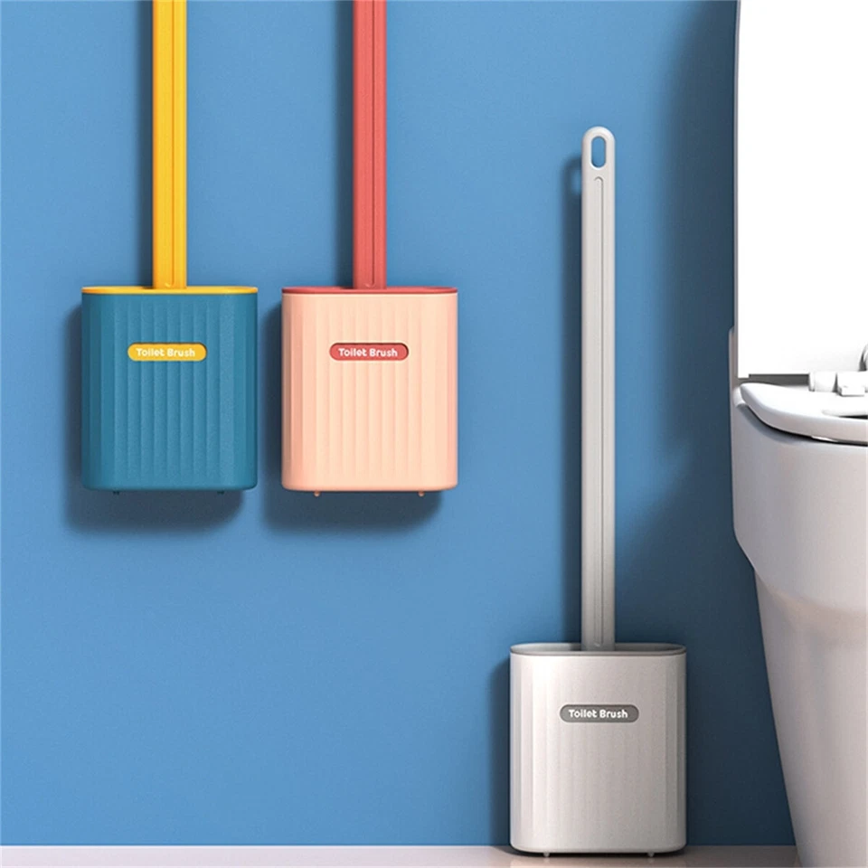Silikon Toilettenbürste mit Klobürste Halter Klobürste WC Bürste Brush Halter - Bild 2 von 4